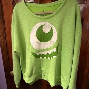 Disney Parks Lime Green Monster’s Inc Sweatshirt